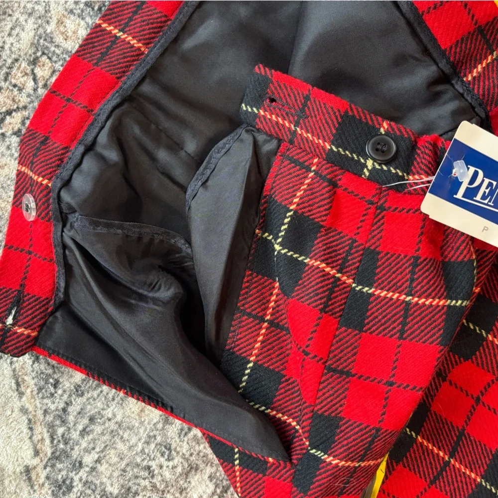 VTG NWT Pendleton Red and Black‎ Plaid Skirt Women’s Size 24W - Picture 5 of 7
